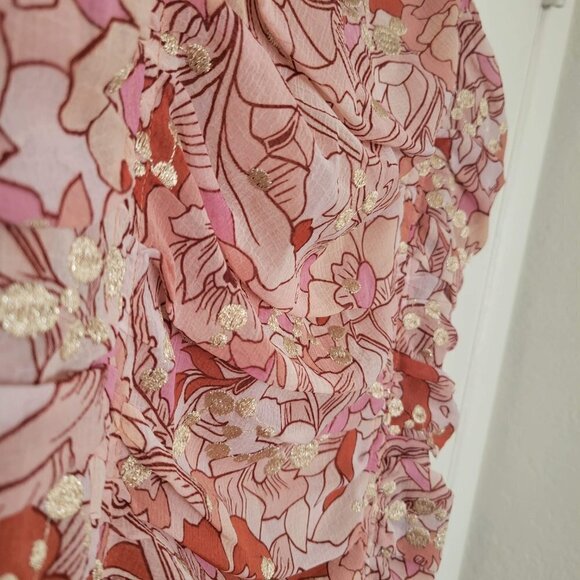 NEW BTFL-Life Women's Large Terra Cotta Ruched Mini Dress Large - Picture 5 of 15